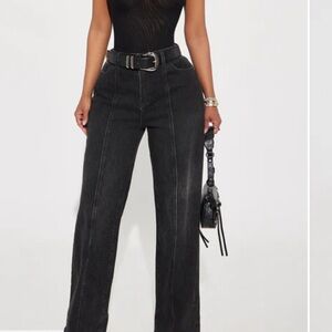 Fashion Nova Jeans Square One Seaming Straight Leg Jeans